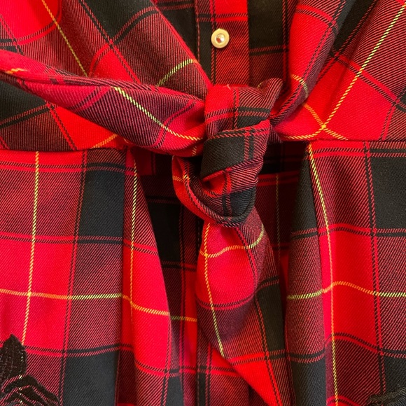 Rinascimento SZ S Red and Black Holiday Plaid Dress! - Picture 6 of 14